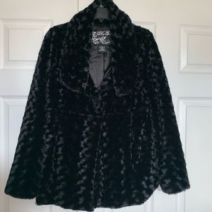 Me Jane Black fluffy jacket